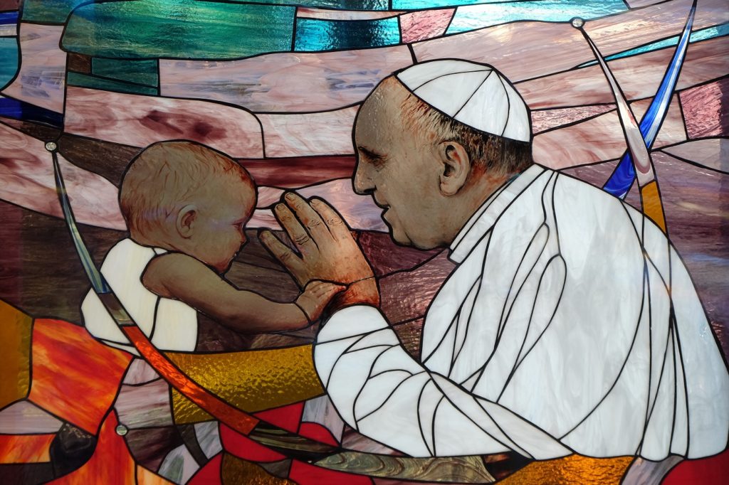 Pope Francis Stained Glass
