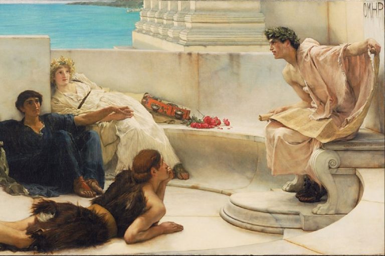 A Reading from Homer painting by Lawrence Alma-Tadema