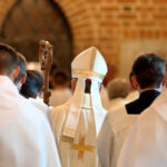Catholic Bishop proceeding into Mass