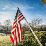flag, house, sky
