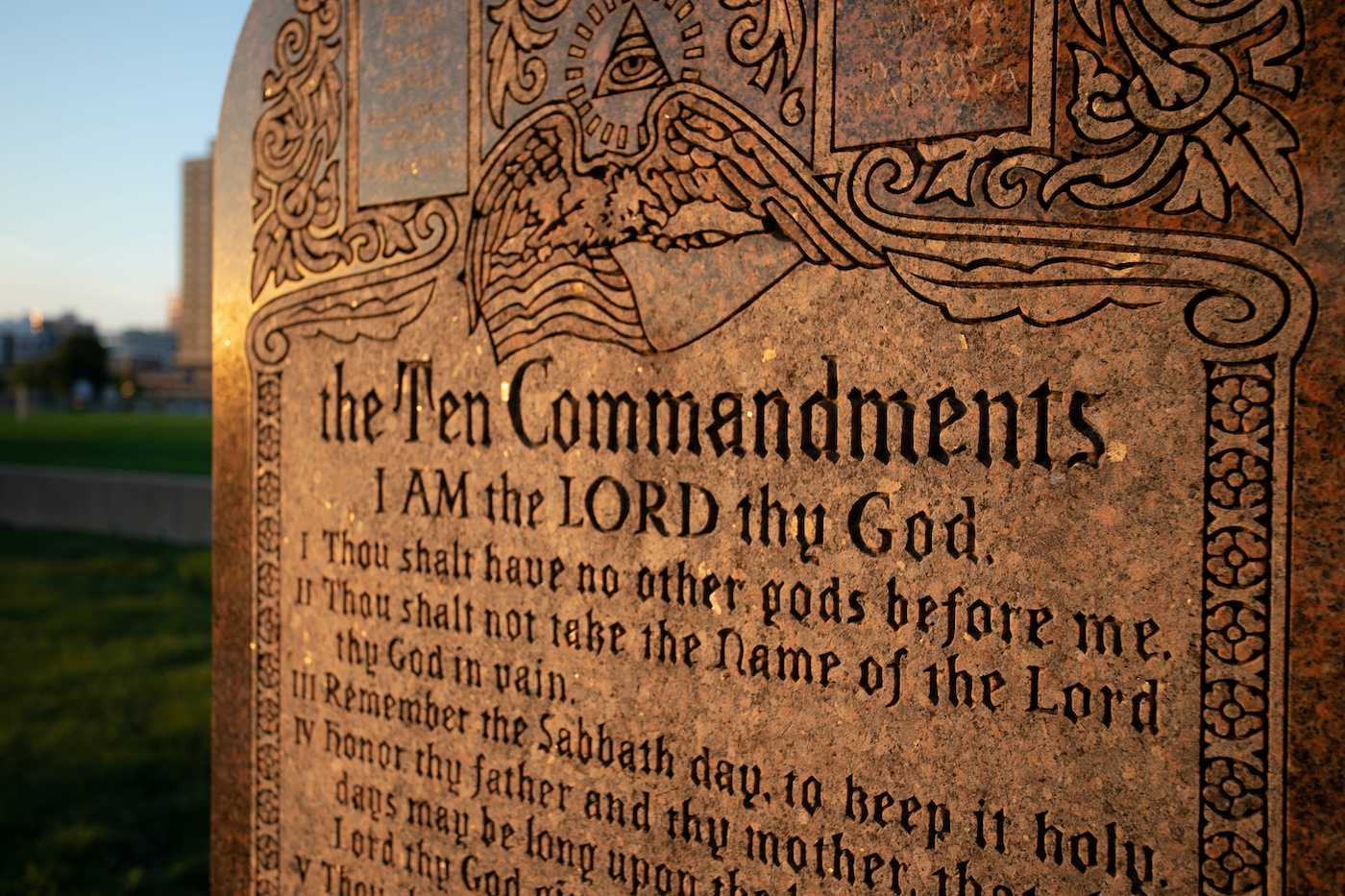 Photo of 10 commandments monument