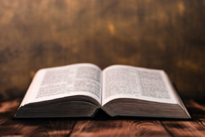Photo of an open Bible