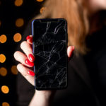 Photo ofa broken iPhone