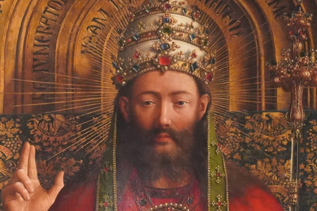 Christ enthroned from Van Eyck's Ghent altarpiece