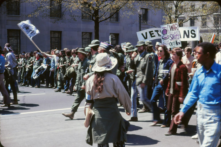 Photo of Vietnam War protest from the 1960s