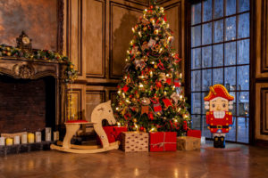 Christmas tree in living room