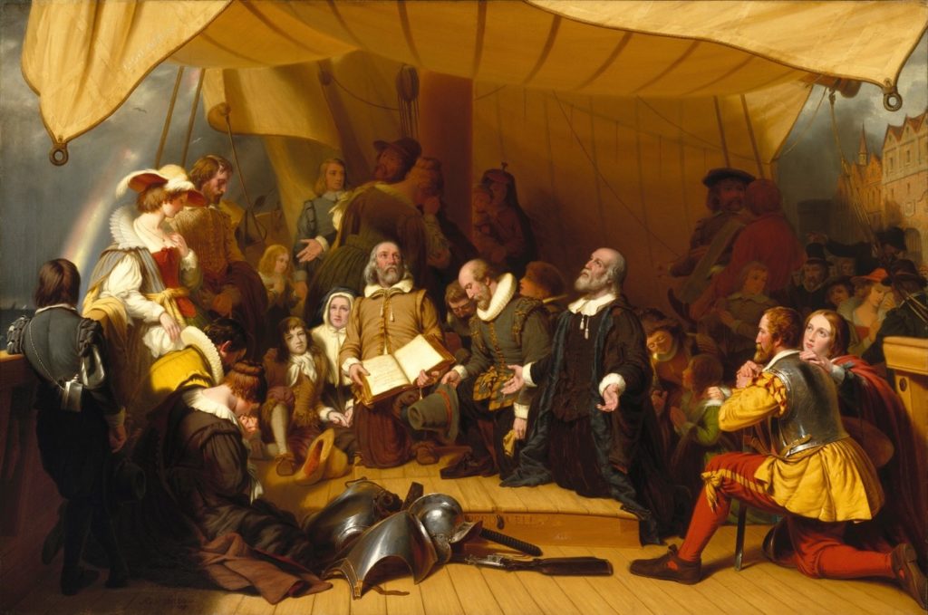 Painting of the pilgrims