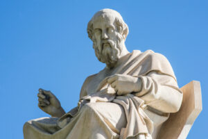 statue of Plato in Athens