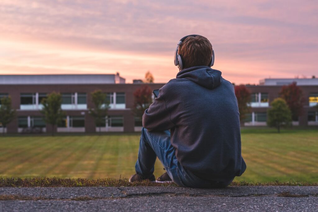 young man, alone, lonely