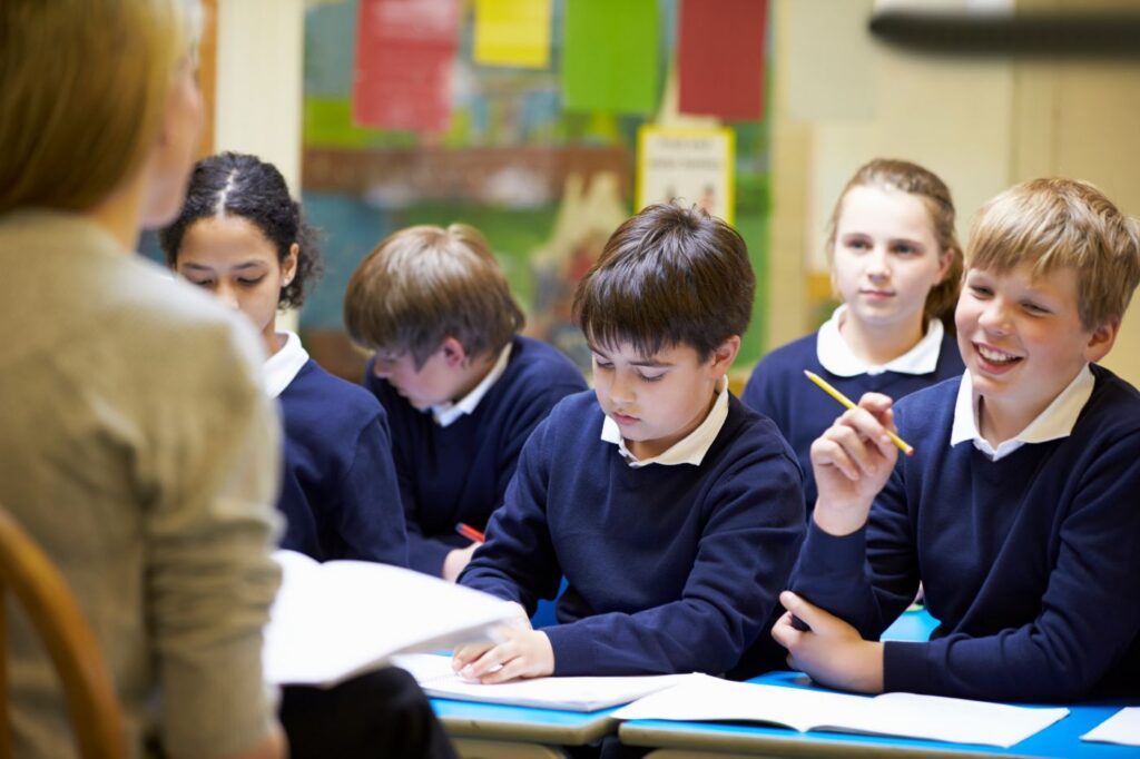 classical Christian school students