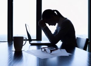 stressed out office worker